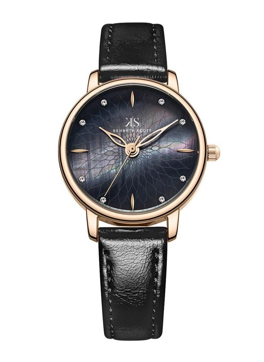 buy-kenneth-scott-women-s-polyurethane-analog-watch-k22524-klbmb-31-mm_swr