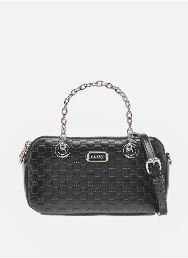 buy-missy-women-logo-embossed-crossbody-bag-with-detachable-strap-and-zip-closure_nu5