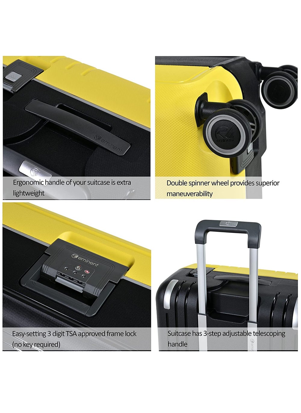 buy-eminent-vertica-hard-case-luggage-trolley-polypropylene-lightweight-4-quiet-double-spinner-wheels-with-tsa-lock-b0006m-yellow-black_x01