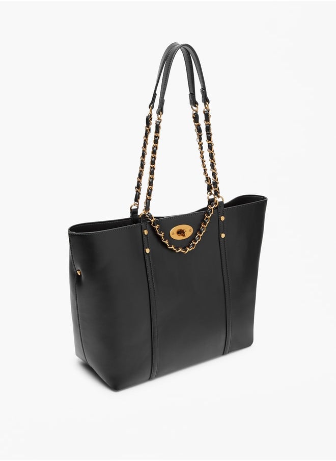 buy-flora-bella-by-shoexpress-solid-tote-bag-with-twist-lock-closure-and-chain-detail_8ds