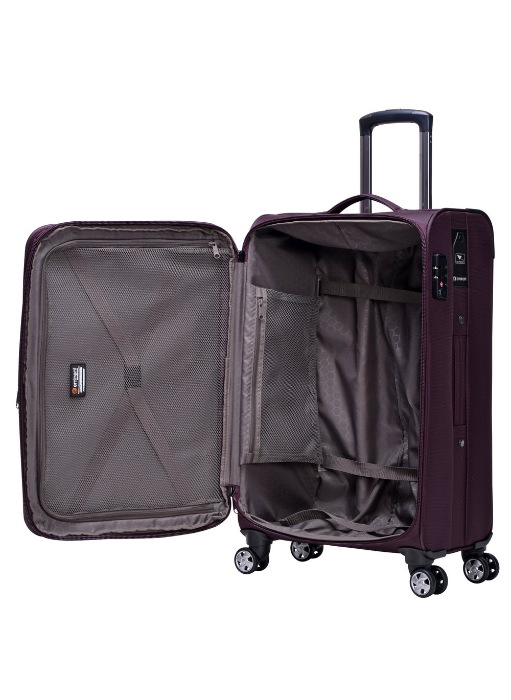 buy-eminent-soft-shell-travel-bag-expandable-luggage-trolley-for-unisex-polyester-light-weight-suitcase-with-tsa-lock-4-quiet-double-spinner-wheels-v6093sz_p04
