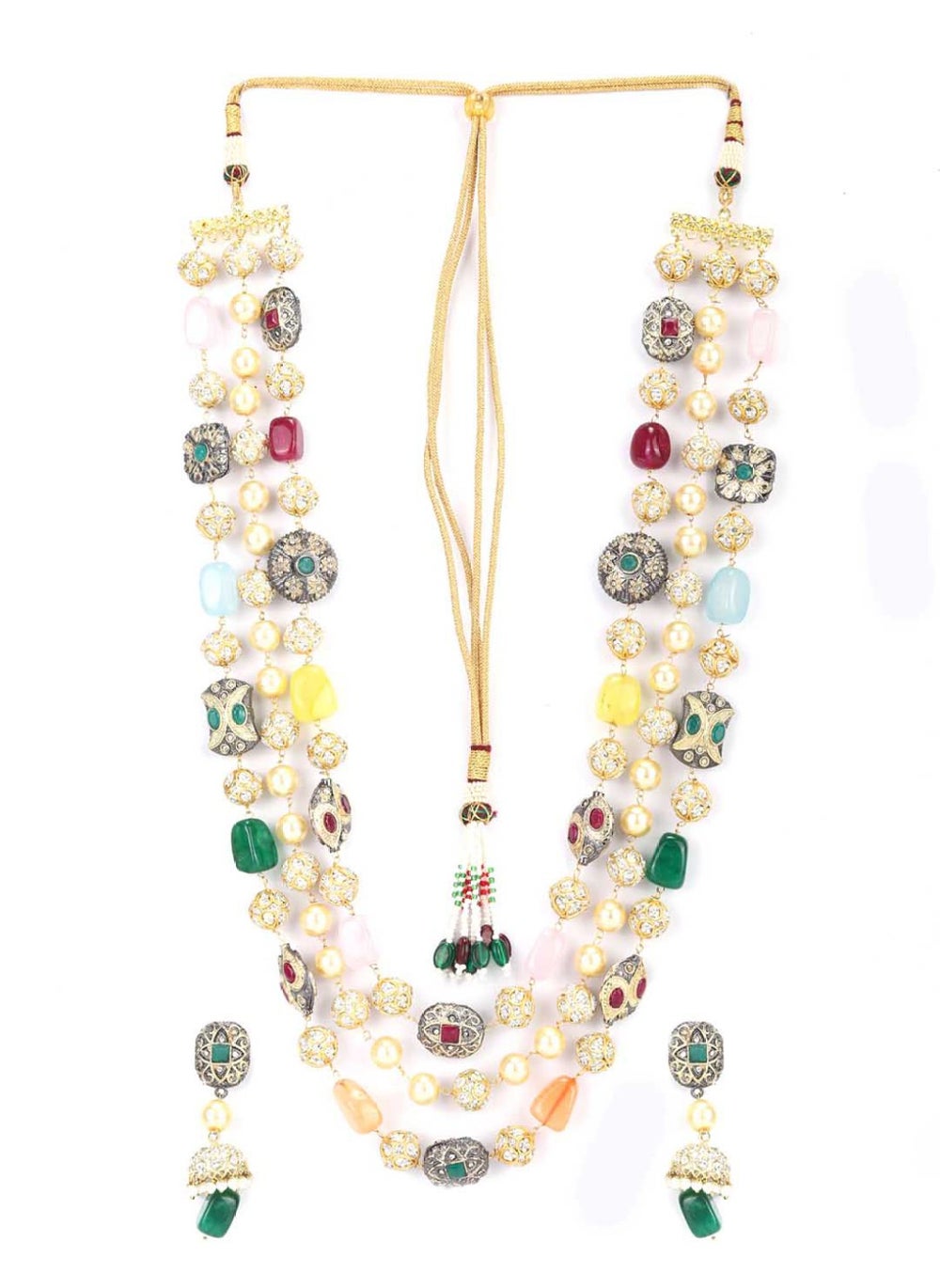 buy-priyaasi-kundan-studded-pearl-beaded-tripal-stranded-handcrafted-jewellery-set_to9