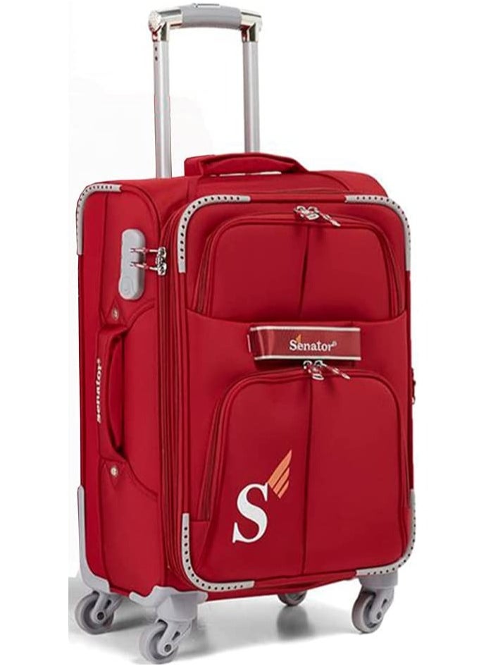 buy-senator-soft-shell-luggage-trolley-for-unisex-ultra-lightweight-expandable-suitcase-with-4-wheels-ll003-red_68z