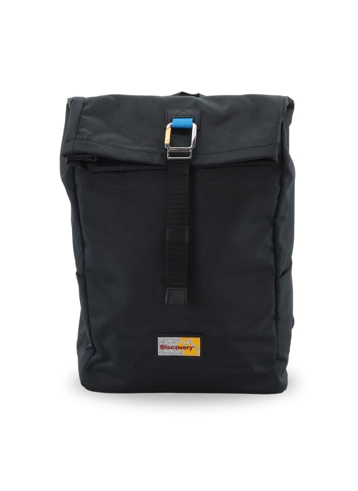 buy-discovery-discovery-icon-roll-top-15l-backpack-black-durable-lightweight-multi-compartment-travel-bag-padded-laptop-tablet-pocket-rfid-adjustable-strap-with-luggage-fix-strap-men-women-school-outdoor_sz3