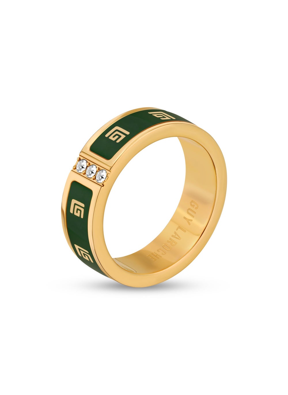 buy-guy-laroche-grace-gold-plated-ring-with-green-enamel-and-crystals_gie