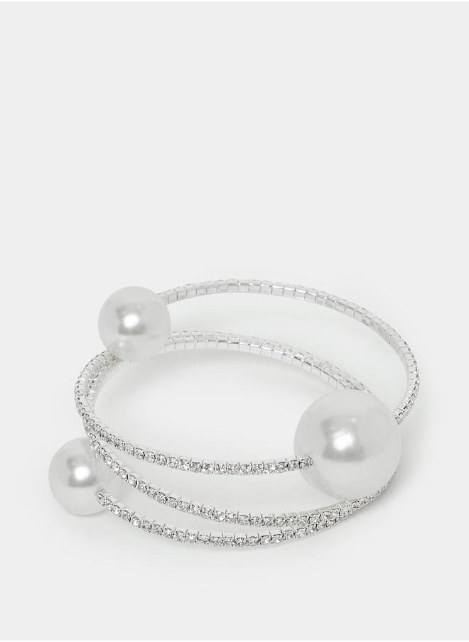 buy-styli-embellished-spiral-faux-pearl-bangle_qa4