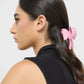 Tha358 Chic Claw Clip Duo in Pink/Black