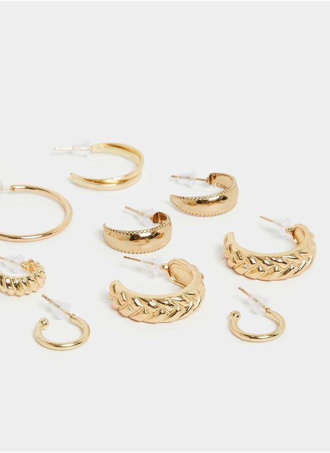 buy-styli-set-of-6-textured-metal-hoop-earrings_lbu