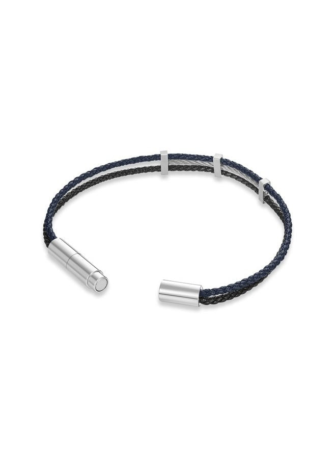 buy-cerruti-1881-vittorio-silverand-navy-blue-leather-bracelet_vmi