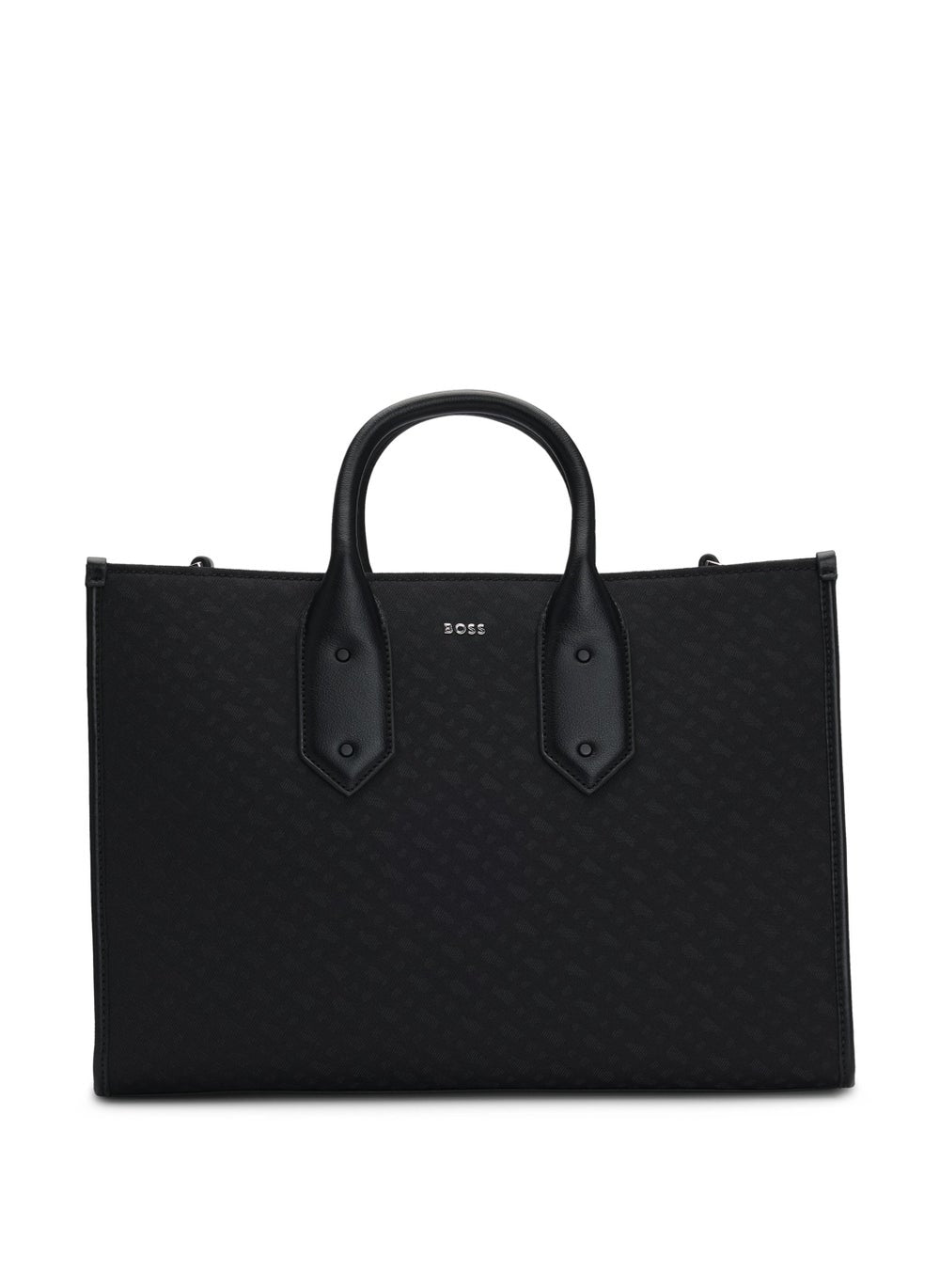 buy-boss-monogram-twill-tote-bag-with-faux-leather-trims_q3m