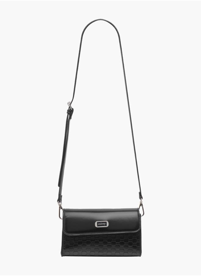 buy-missy-women-logo-embossed-crossbody-bag-with-detachable-strap-and-flap-closure_poy