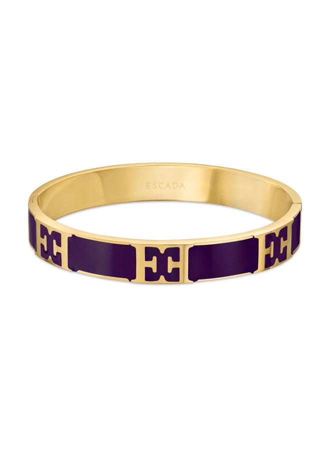 buy-escada-scarlett-gold-plated-bangle-with-logo-cutout-and-purple-enamel-detail_g2r