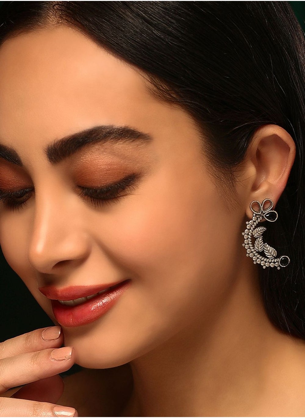 buy-priyaasi-plated-artificial-stones-studded-contemporary-oxidized-kemp-drop-earrings_jx4