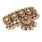 Elegant Gold-Toned Red Beaded French Barrette