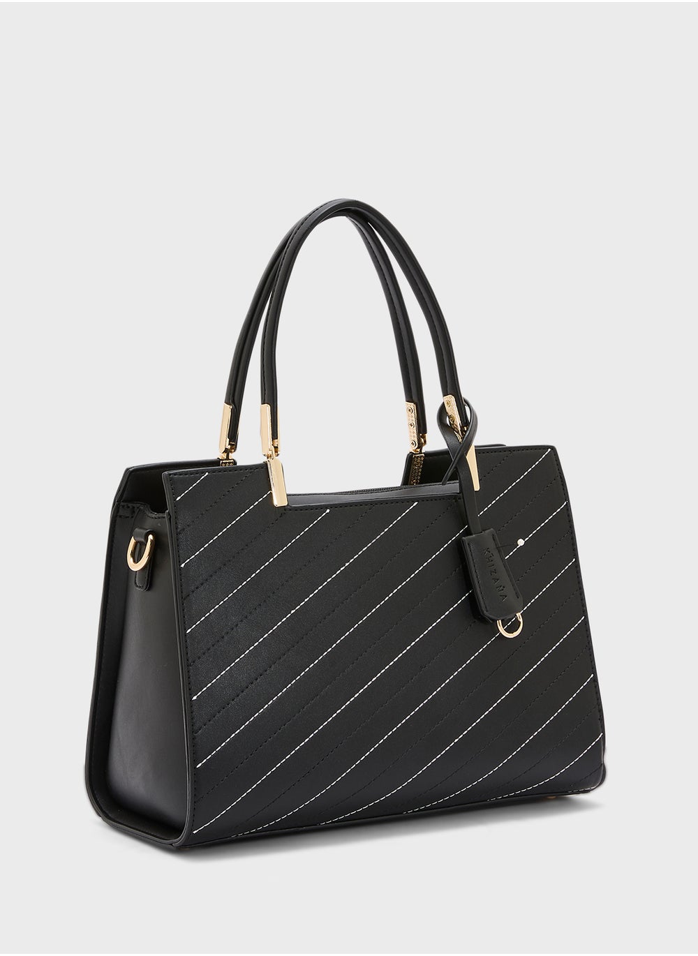 buy-khizana-stitch-detail-satchel-bag-with-fob_em4