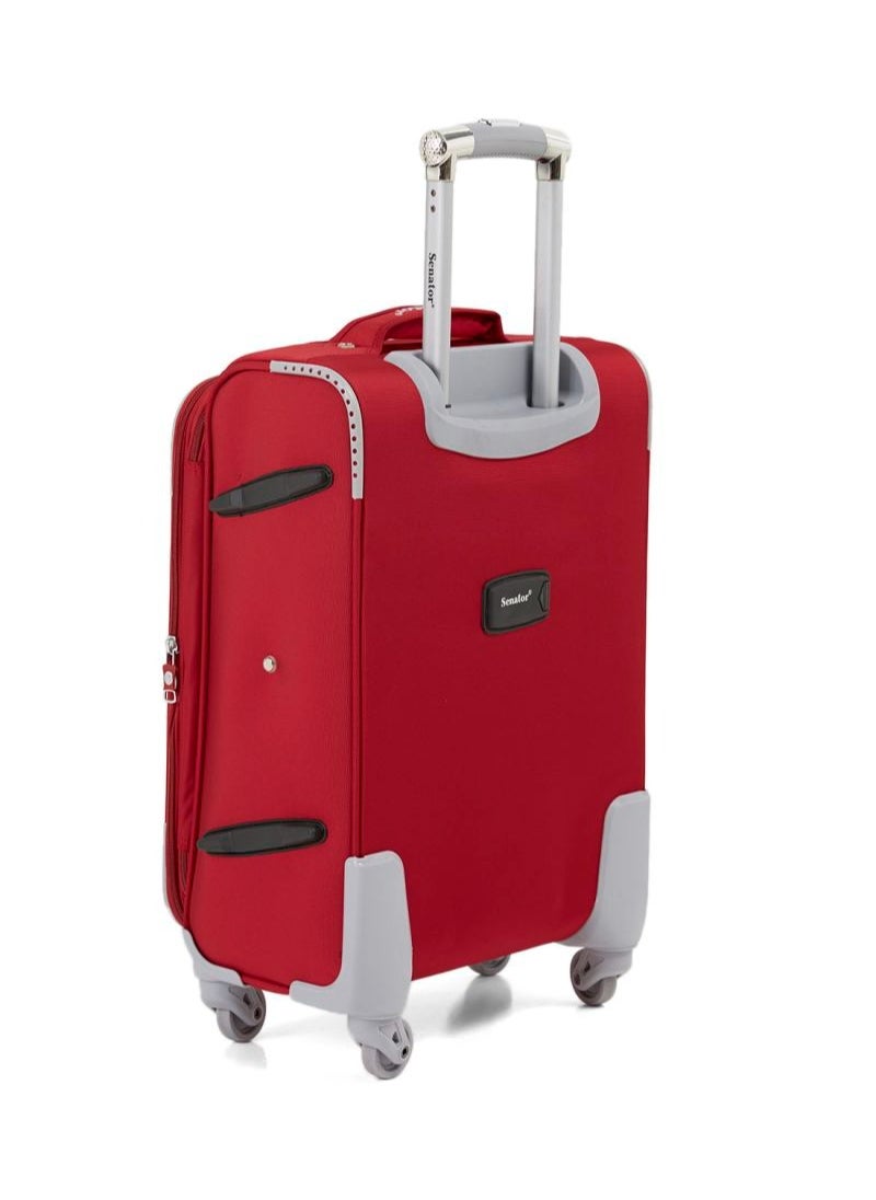 buy-senator-soft-shell-luggage-trolley-for-unisex-ultra-lightweight-expandable-suitcase-with-4-wheels-ll003-red_iuc