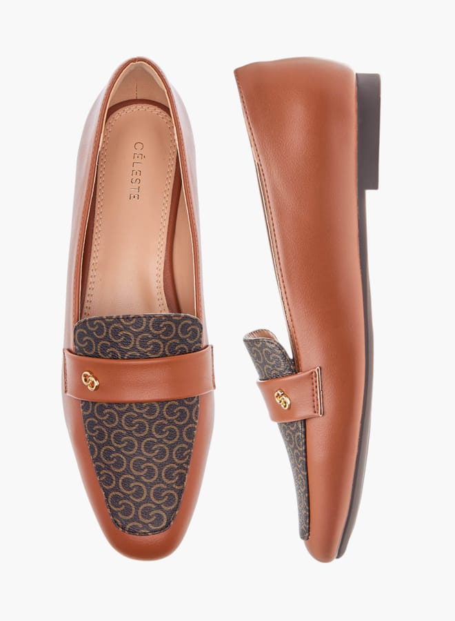 buy-celeste-womens-monogram-print-slip-on-loafers-with-metal-accent_qvg