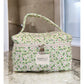 Bahels Floral Elegance Travel Makeup Bag - Green Crisp