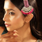 Elegant Kundan-Studded Pink & Gold Jhumar Passa