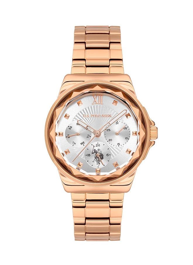 buy-u-s-polo-assn-u-s-polo-assn-crossing-35mm-ladies-classic-white-dial-watch-with-rose-gold-chronograph-stainless-steel-band-uspa2065-02_lpk