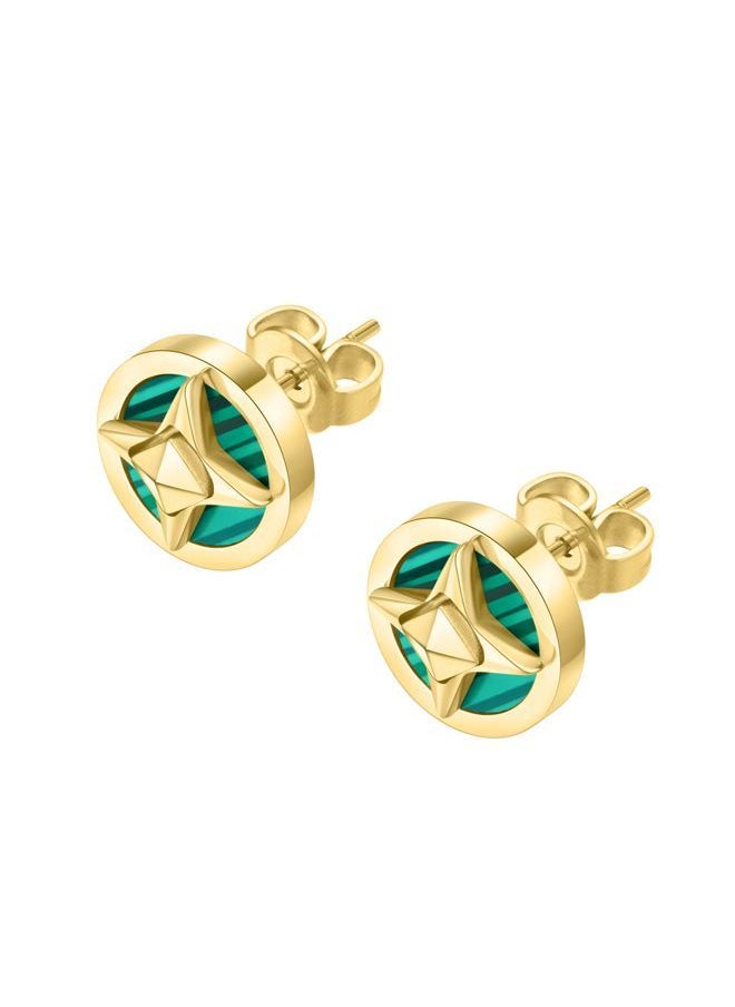 buy-police-lucky-star-earring-for-women-gold-plating-with-malachite_vj0