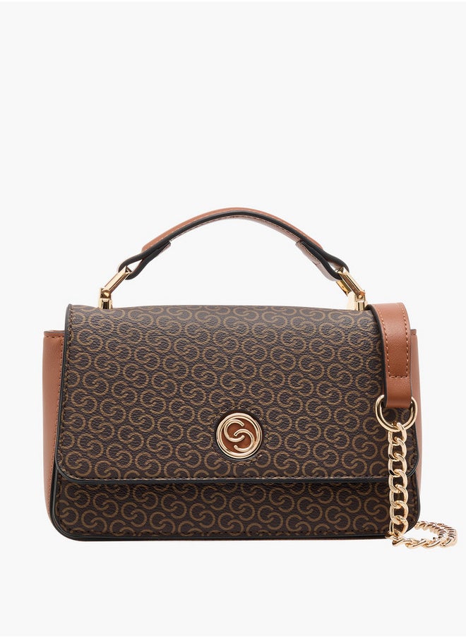 buy-celeste-women-s-monogram-print-crossbody-bag-with-chain-strap-and-flap-closure_o3h