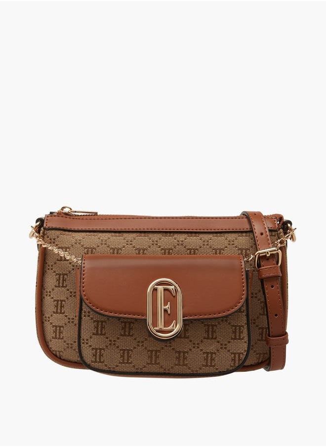 buy-elle-women-monogram-jacquard-textured-crossbody-bag-with-adjustable-strap_3k6
