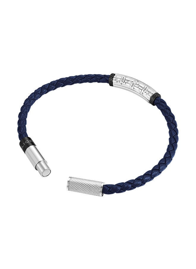 buy-police-warren-blue-leather-with-stainless-steel-wing-logo-gents-braceletpeagb0033602_jtt