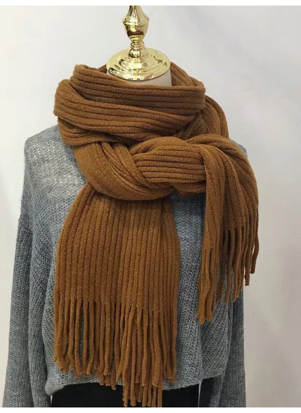 buy-styli-styli-solid-knitted-scarf-with-fringe-detail_fl4