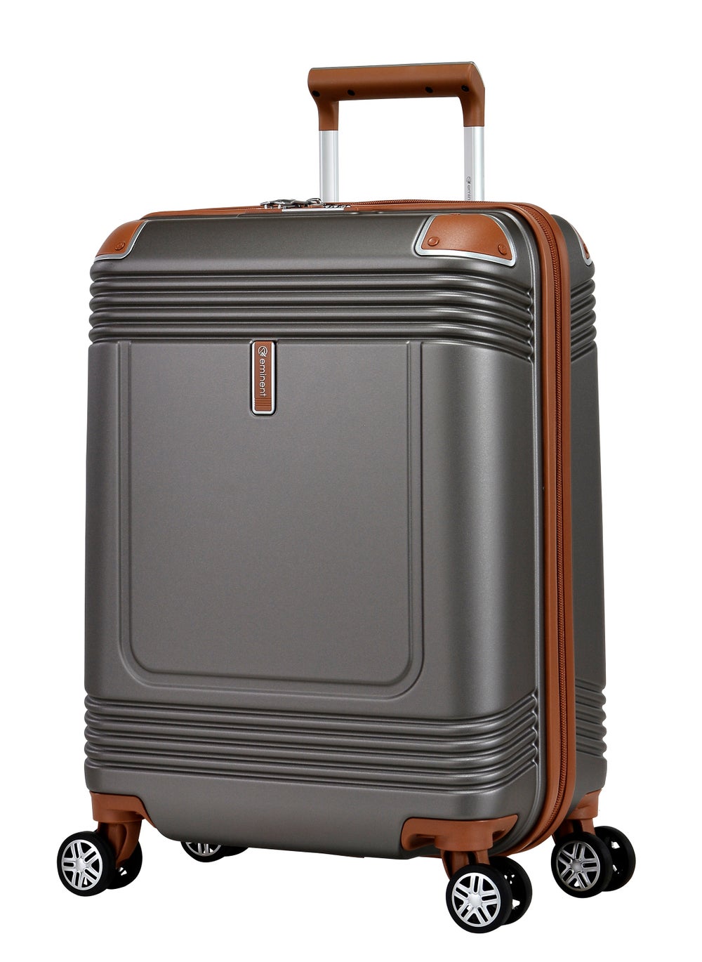 buy-eminent-hard-case-travel-bag-cabin-luggage-trolley-polycarbonate-lightweight-suitcase-4-quiet-double-spinner-wheels-with-tsa-lock-kk10-gold-grey_5hc
