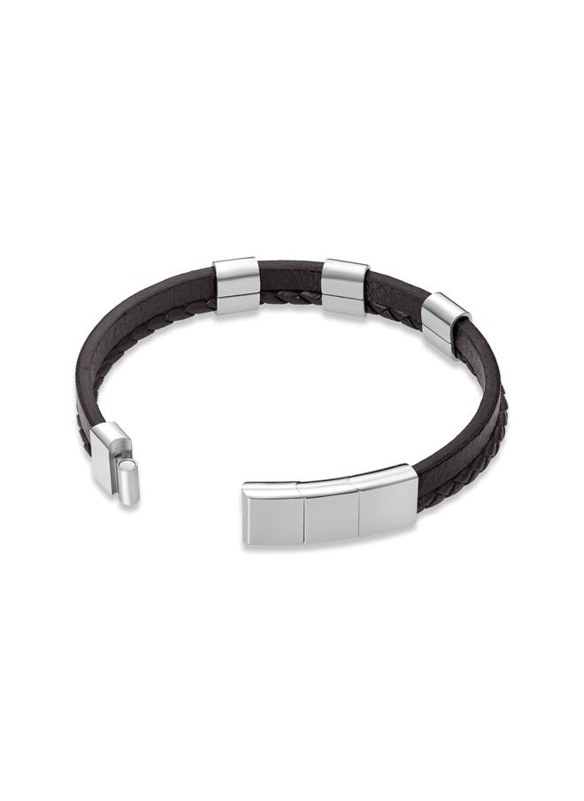 buy-police-unity-braceletdual-textured-brown-leather-with-stainless-steel-square-motifs-and-p-symbolbold-men-s-style_x85