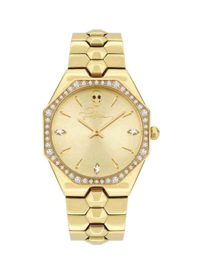 buy-police-police-montaria-women-s-analog-quartz-watch-with-gold-plated-dial-and-gold-plated-stainless-steel-bracelet_ycz
