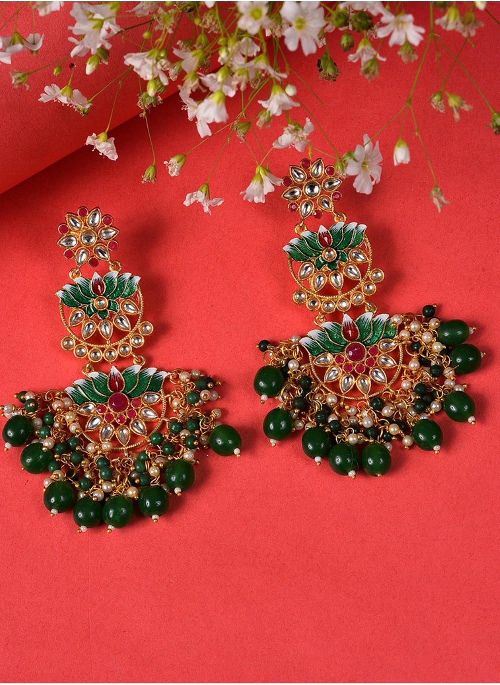 buy-sohi-green-contemporary-drop-earrings_4g8
