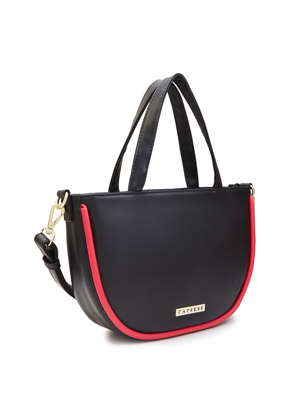 buy-caprese-gracie-solid-black-faux-leather-medium-satchel_kci