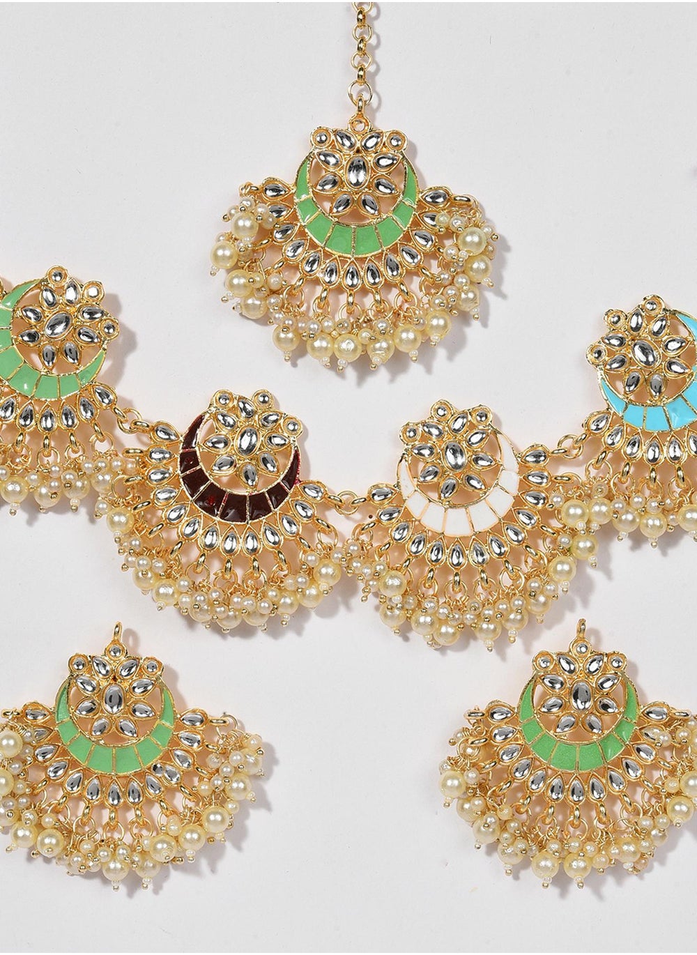 buy-sohi-green-pearls-studded-jewellery-set_swn