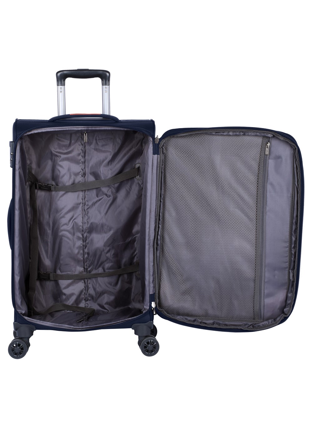 buy-eminent-unisex-soft-travel-bag-large-luggage-trolley-polyester-lightweight-expandable-4-double-spinner-wheeled-suitcase-with-3-digit-tsa-lock-e788-navy-blue_y80