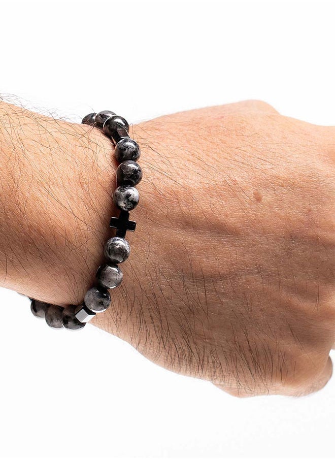 buy-chrysostomos-handmade-beaded-bracelet-for-men-with-natural-grey-polished-agate_ofc