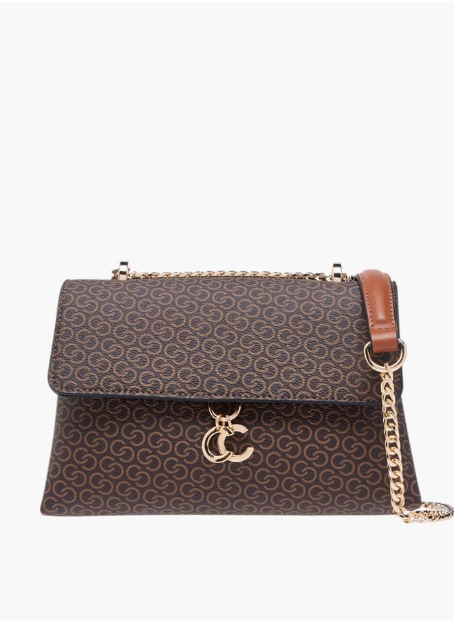 buy-celeste-women-monogram-print-crossbody-bag-with-button-closure-and-chain-strap_fmd