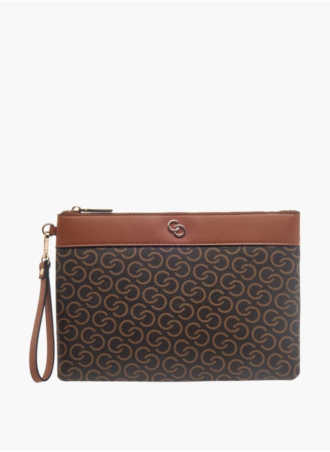 buy-celeste-womens-monogram-print-wallet-with-detachable-wristlet-strap-and-zip-closure_hs2