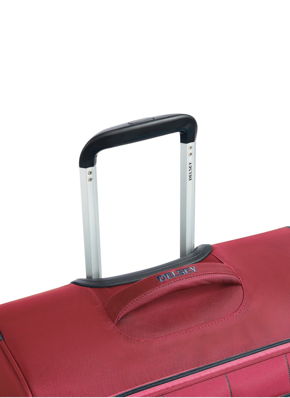 buy-delsey-paris-cuzco-68cm-softcase-4-wheel-check-in-luggage-trolley-case-red-00390681104_ozb