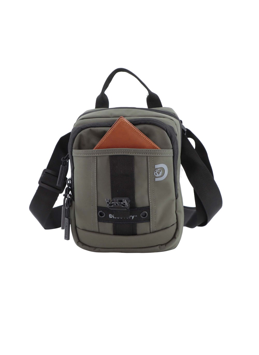 buy-discovery-discovery-shield-rpet-polyester-utility-bag-khaki-zipper-compartment-casual-shoulder-bag-for-men-and-women-removable-shoulder-strap-secure-rfid-pocket_3bn