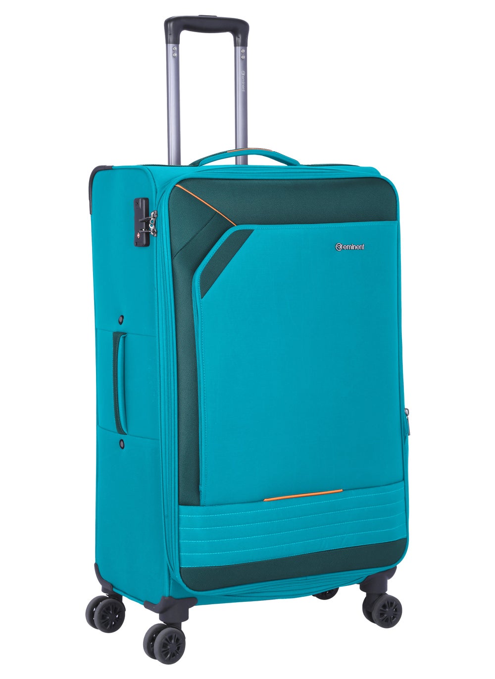 buy-eminent-expandable-luggage-trolley-bag-soft-suitcase-for-unisex-travel-polyester-shell-lightweight-with-tsa-lock-double-spinner-wheels-e777sz-medium-checked-24-inch-green_4di
