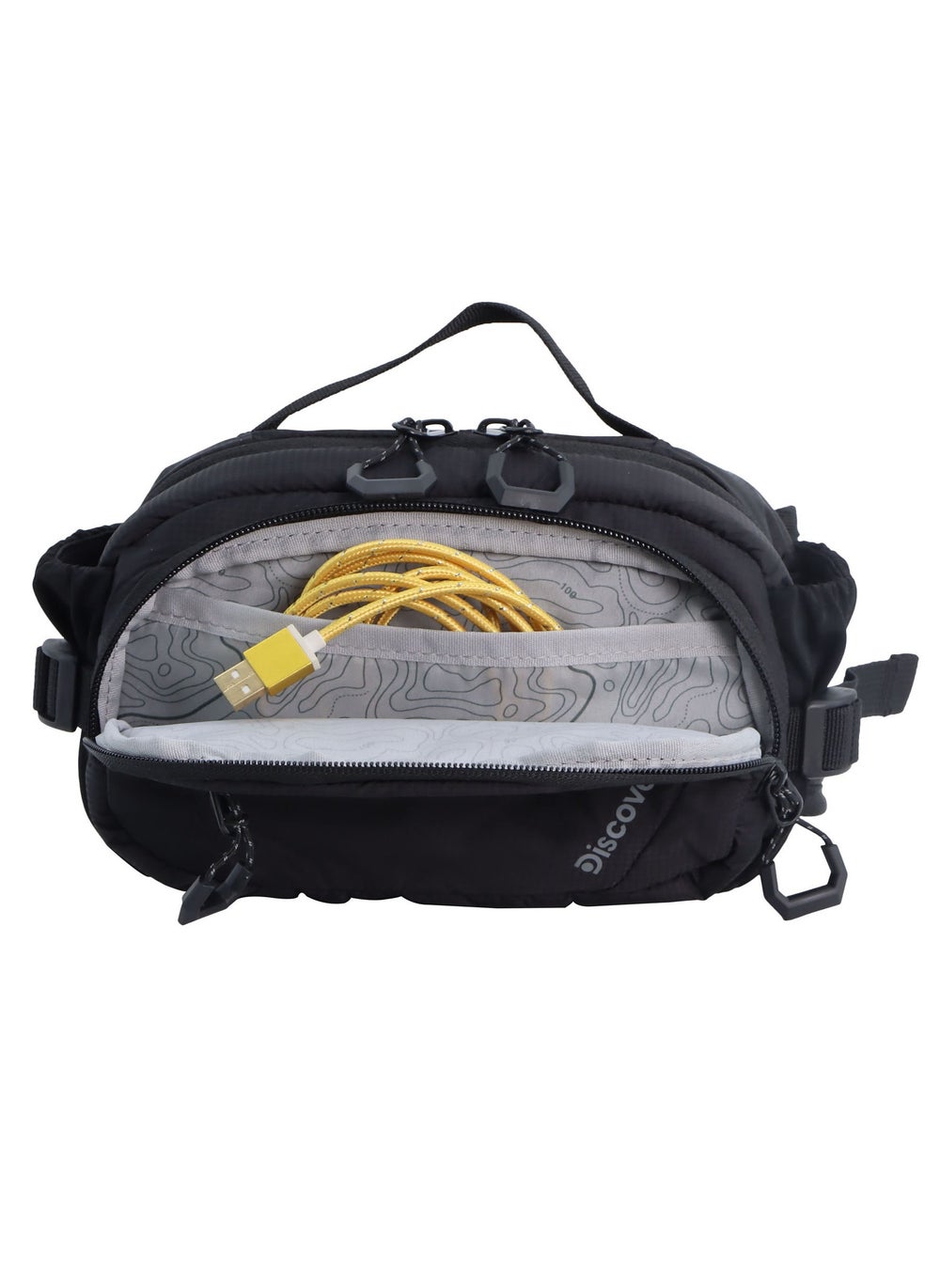buy-discovery-discovery-body-spirit-nylon-ripstop-waist-bag-black-for-men-and-women-durable-lightweight-waterproof-hip-pack-bag-crossbody-sling-belt-bag-outdoor-hiking-trekking-running-camping_koq
