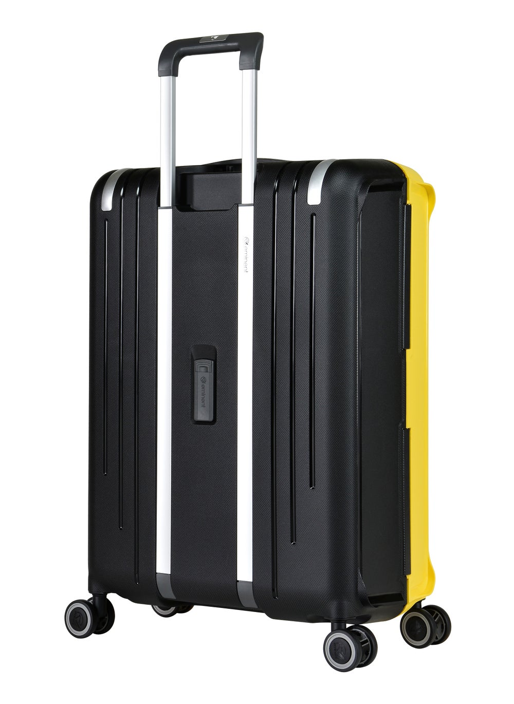 buy-eminent-vertica-hard-case-luggage-trolley-polypropylene-lightweight-4-quiet-double-spinner-wheels-with-tsa-lock-b0006m-yellow-black_51r