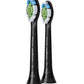 PHILIPS SONICARE W2 Optimal White Standard Sonic Toothbrush Heads - Medium Black