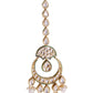 Elegant Kundan Maang Tikka with Gold-Plated Brass