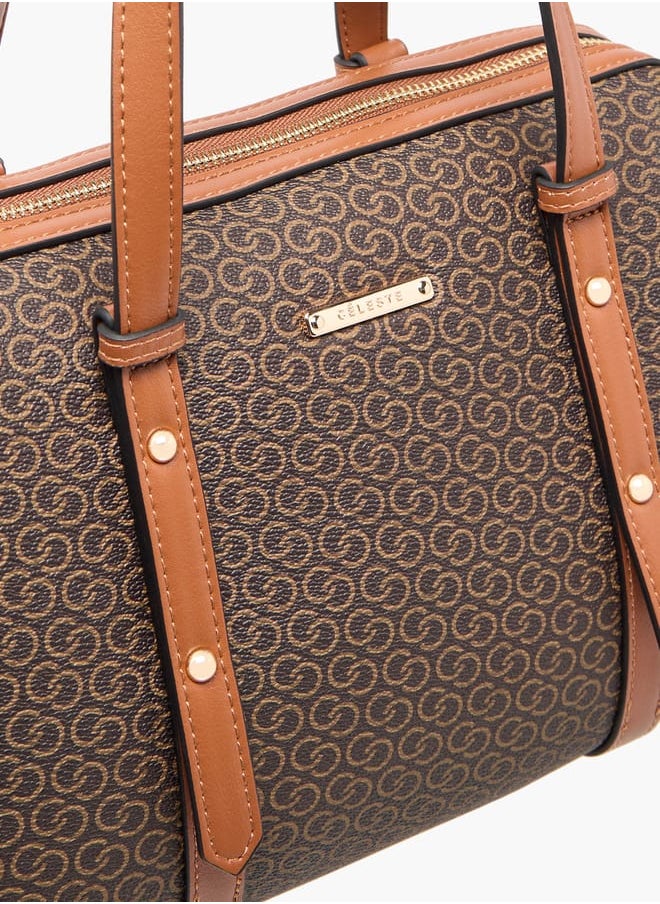 buy-celeste-women-monogram-print-tote-bag-with-zip-closure-and-detachable-strap_hlp