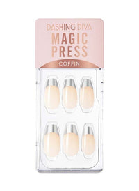Magic Press Silver Chic French - أظافر فرنسية فاخرة