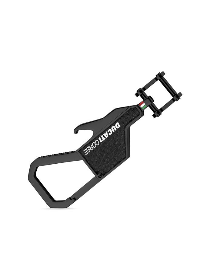 buy-ducati-corse-tifoso-black-stainless-steel-leather-keyring-for-men_vi3