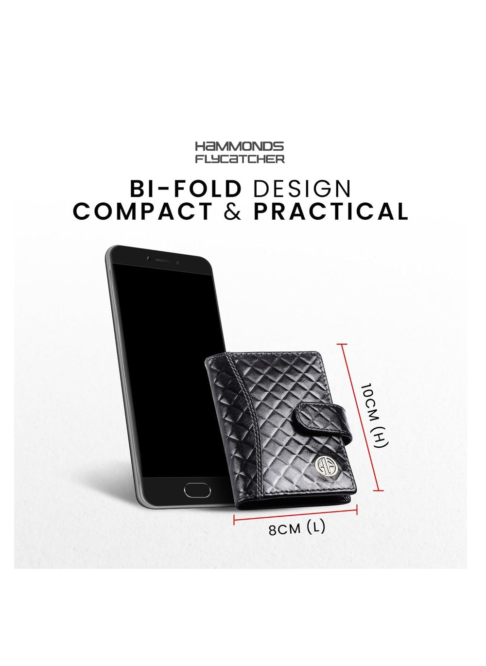 buy-hammonds-flycatcher-leather-card-holder-for-men-credit-card-holder-slim-bi-fold-rfid-protected-credit-card-wallet-for-men-with-18-card-slots-metal-snap-button-rhombus-black-cc602-rhm-blk-zs1k_arm